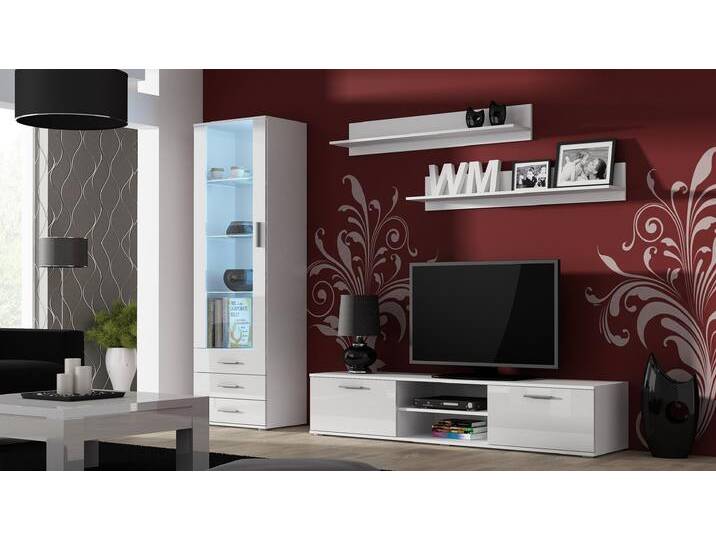 Saho I Wohnwand Weiß Saho I Wohnwand Weiß von 99rooms