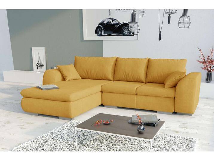 Salturo Ecksofa Velours MANILA Gelb Links von 99rooms