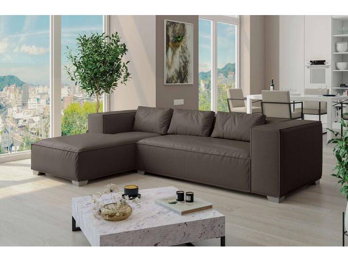 Samantha Ecksofa Kunstleder CAYENNE Dunkelbraun Links von 99rooms