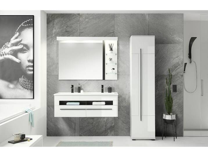 Sambir Badezimmerset Weiß Hochglanz Weiß Matt von 99rooms