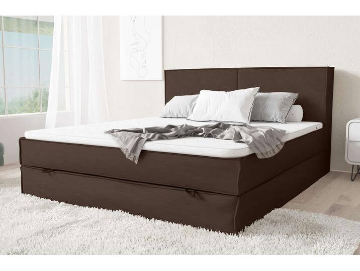 Samson Boxspringbett 140x200 cm Velours SORO Mocco Taschen-Federung Samson Boxspringbett 140x200 cm Velours SORO Mocco Taschen-Federung von 99rooms