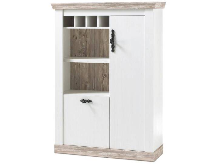 Samwell Highboard Pinie Weiß Pinie von 99rooms