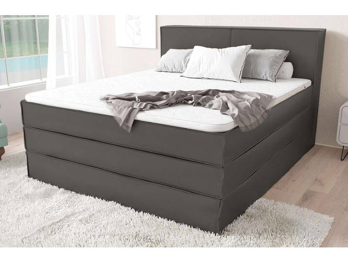 Santiago Boxspringbett Beton Kunstleder MADRYT 140x200 cm Bonell-Federung von 99rooms