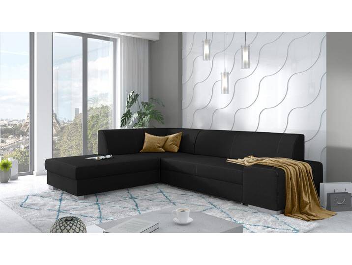 Ticino Ecksofa Strukturstoff INARI Schwarz Links mit von 99rooms