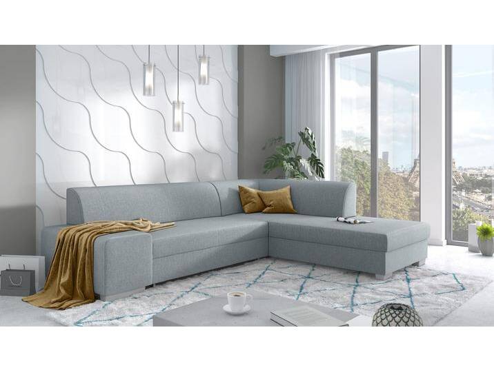 Ticino Ecksofa Webstoff MALMO_NEW Grau Rechts mit von 99rooms