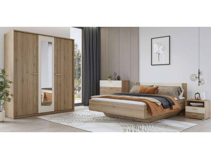 Tina Schlafzimmerset Eiche Beige 180x200 cm von 99rooms