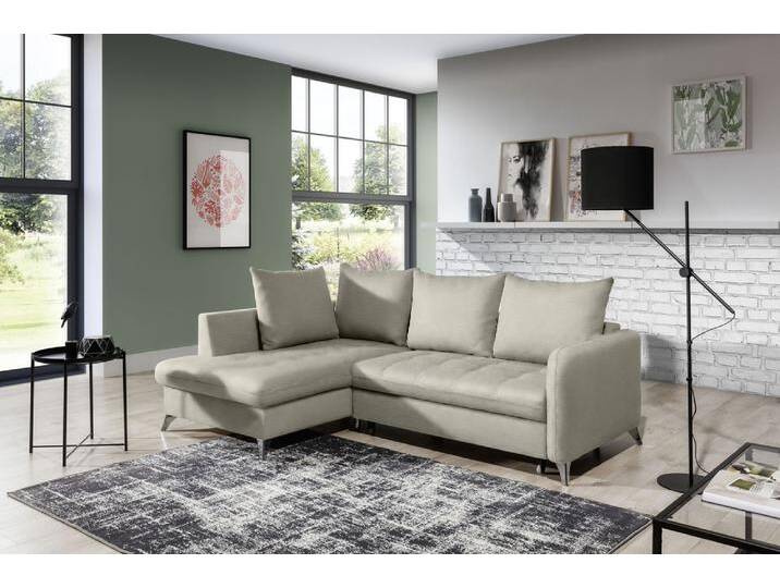 Torello Ecksofa Strukturstoff INARI Beige Links von 99rooms