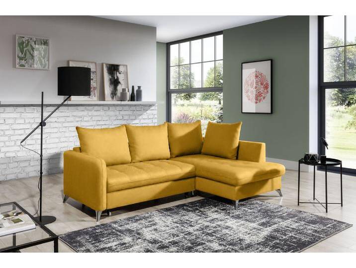 Torello Ecksofa Strukturstoff INARI Gelb Rechts von 99rooms