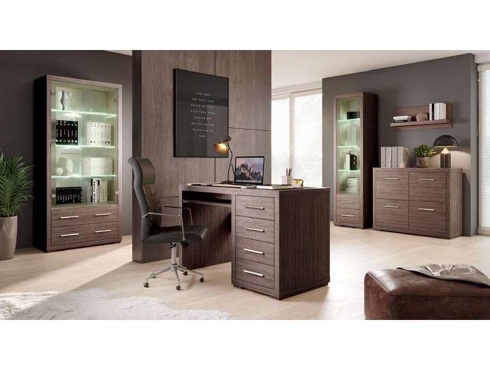 Verdum Wohnzimmerset II Santana Eiche dunkel ohne LED-Beleuchtung von 99rooms