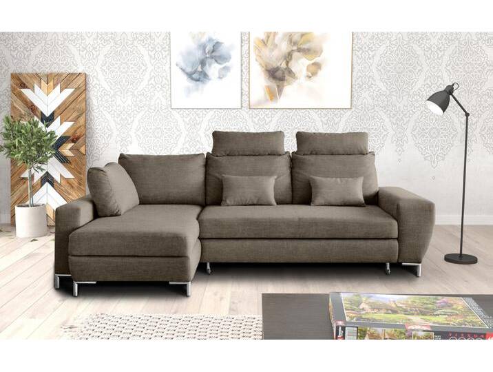 Vernon Ecksofa Strukturstoff Hellbraun Links von 99rooms
