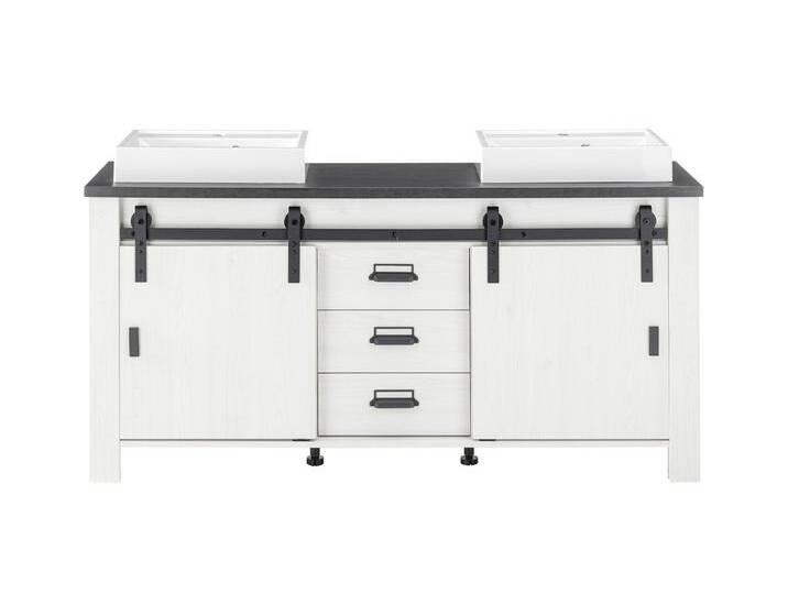 Woodsher Unterschrank Pinie Weiß Anthrazit Woodsher Unterschrank Pinie Weiß Anthrazit von 99rooms