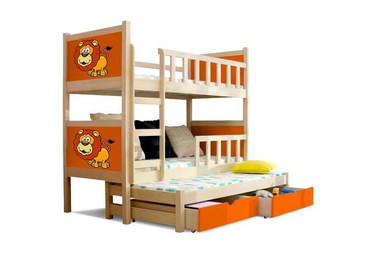 Zoo II Funktionsbett Kiefer Orange von 99rooms