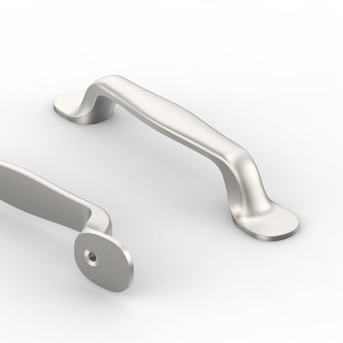 9BUILD 10 Stück Möbelgriffe Gebürsteter Nickel Schrankgriffe Küchengriffe 96MM Lochabstand Schubladen Griffe Zinklegierung Schubladengriffe Griffe für Küchenschränke EU0053 von 9BUILD