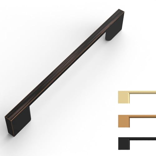 9BUILD 10 Stück Schrankgriffe Ölgeriebener Bronze Lochabstand 160mm Griffe für Küchenschränke Möbelgriffe Küchengriffe griffe möbel Küchenschrank Schranktürgriffe EU0035 von 9BUILD