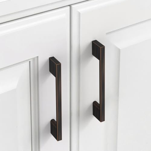 9BUILD 10 Stück Schrankgriffe Ölgeriebener Bronze Lochabstand 96mm Griffe für Küchenschränke Möbelgriffe Küchengriffe griffe möbel Küchenschrank Schranktürgriffe EU0035 von 9BUILD