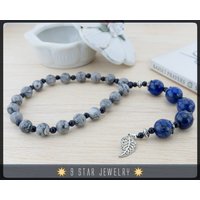 Lapislazuli & Landschaftsjaspis Bahai Gebetskette 13x19 | Alláh-U-Abhá "Prudence" - Epb50 Lapislazuli & Landschaftsjaspis Bahai Gebetskette 13x19 | Alláh-U-Abhá "Prudence" - Epb50 von 9StarJewelry