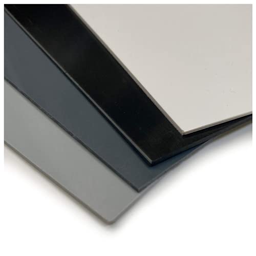 PVC Kunststoffplatten 2000x1000 mm - 3er Set - seidenmatte PVC Platte, porenlos glatte Oberfläche - Kunststoffplatte 1mm dunkelgrau (RAL 7011) - leicht flexibel - (3 Stück - 200x100cm, 1mm dunkelgrau) von WALLando