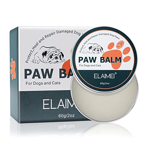 A/A Pfoten Balsam, Pfotenbalsam Hund, Natürlicher Regenerierender Haustier Balsam, Repariert Beschädigte Hundepfoten, 60g, Für Hundepfoten Und Katzen Im Winter Und Sommer von A/A