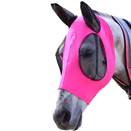Fliegenmaske Fly Professional, Elastische Pferdefliegenmaske, Elastizität Pferd Fliegenmaske Hervorragender Komfort Mit UV-Schutz Standard Pferd Fliegenmaske von A/A