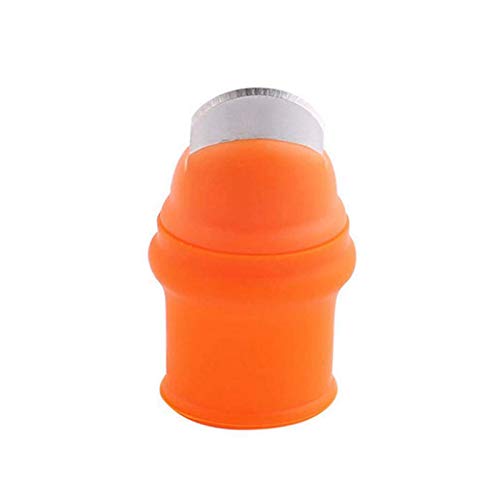 A/R Daumenmesser aus Silikon | Orange Daumen Gartengerät | Orangen-Gemüse- und Obstpflückwerkzeug, Edelstahl-Fingerschutz, Küchenpflück-Schneidschutz, Fingerzubehör-Set von A/R