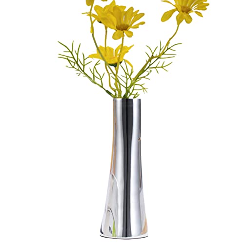 A/R Dekorative Vase aus Edelstahl – Tischvase aus Metall | rostfreie Blumenvase für getrocknete Blumenarrangements, Einweihungsgeschenke, 16,7 cm Höhe von A/R