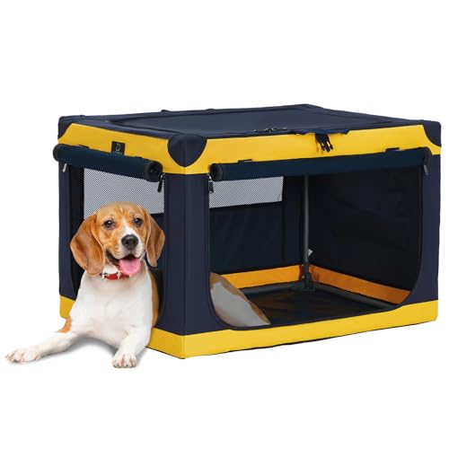 A 4 Pet Hundebox faltbar mittlere Hunde Auto Transportbox Hund Soft tragebar Hundebox für zuhause, leicht zu verstauen mit montiertem Aluminium Rahmen, einstellbare Kompatibilität (M, Gelb) A 4 Pet Hundebox faltbar mittlere Hunde Auto Transportbox Hund Soft tragebar Hundebox für zuhause, leicht zu verstauen mit montiertem Aluminium Rahmen, einstellbare Kompatibilität (M, Gelb) von A 4 Pet