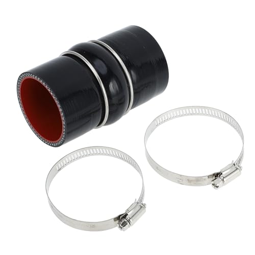 A ABSOPRO 1 Satz 51mm/2,01" 102mm/4,02" Länge Schwarz Rot Auto Silikonschlauch mit Schellen Hump Schlauch Kühlmittelschlauch Universal von A ABSOPRO