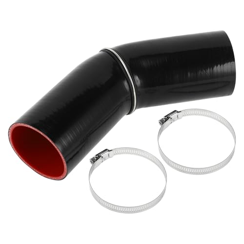 A ABSOPRO 1 Satz 80mm/3,15" ID 150mm/5,91" Länge 45 Grad Schwarz Rot Auto Silikonschlauch mit Schellen Kühlmittelschlauch Universal A ABSOPRO 1 Satz 80mm/3,15" ID 150mm/5,91" Länge 45 Grad Schwarz Rot Auto Silikonschlauch mit Schellen Kühlmittelschlauch Universal von A ABSOPRO