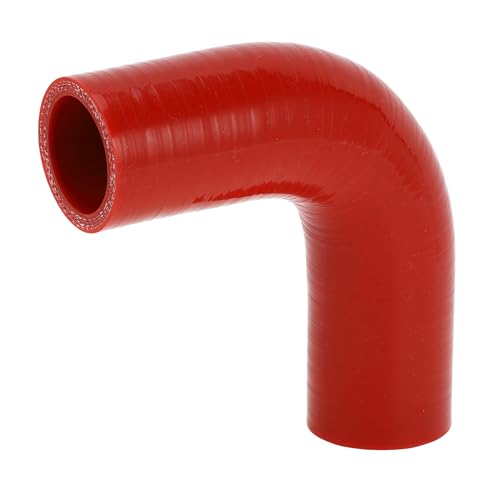A ABSOPRO 1 Stück 32mm/1,26" ID 90mm/3,54" Länge 90 Grad Roter Autosilikonschlauch Kühlmittelschlauch Universal von A ABSOPRO