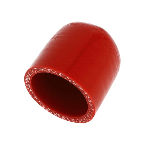 A ABSOPRO 1 Stück 40mm Länge 38mm/1,5" ID Rotes Auto Silikonschlauch Endkappe Silikon Verstärkte Blindkappe für Bypass-Rohr Universal von A ABSOPRO