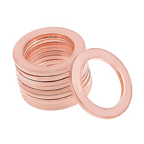 A ABSOPRO 10 Stück Kupfer Quetsch Scheiben Dichtung Flach O Ring Dichtung 14x20x1.5mm von A ABSOPRO