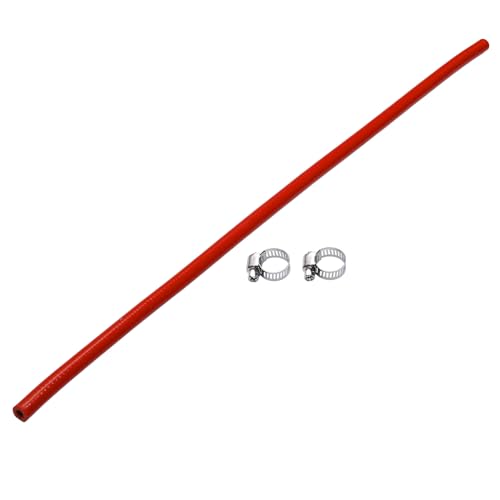 A ABSOPRO 10mm Gerader Kuppler Silikon Schlauch 4 Lagen Stoff Ladeluftkühler Heizung Turbolader Ansaugrohr Kühler Kühlmittelrohr 1000mm Rot von A ABSOPRO