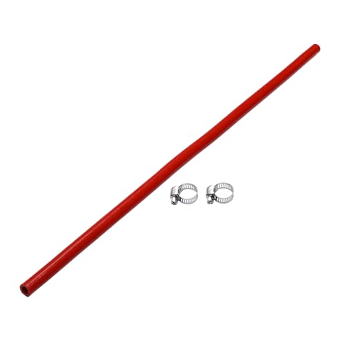A ABSOPRO 13mm Gerader Kuppler Silikonschlauch 4 Lagen Gewebe Ladeluftkühler Heizung Turbolader Ansaugrohr Kühler Kühlmittelrohr 1000mm Rot von A ABSOPRO