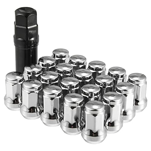 A ABSOPRO 21 Stück Auto M12x1.25 Heptagon Radmutter 32mm Schrauben Silber Ton von A ABSOPRO