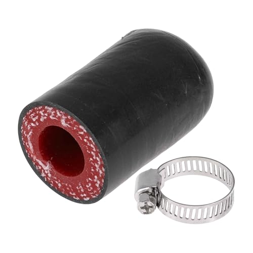 A ABSOPRO 25/64" 10mm ID Silikon Gummi Schlauch Endkappe 4-lagiges Polyester für Kühlmittel Turbo Bypass Ventil Vakuum 30mm Schwarz Außen und Rot Innen von A ABSOPRO