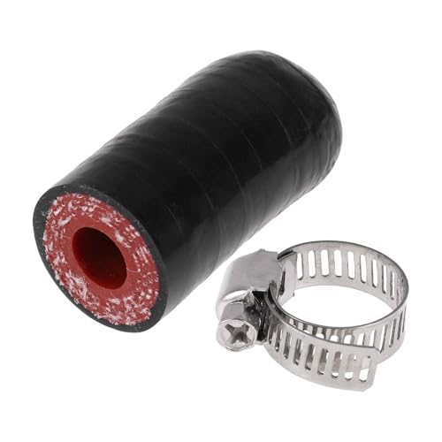 A ABSOPRO 5/16" 8mm ID Silikon Gummischlauch Endkappe 4-lagig Polyester Für Kühlmittel Turbo Bypass Ventil Vakuum 30mm Schwarz Außen Und Rot Innen von A ABSOPRO