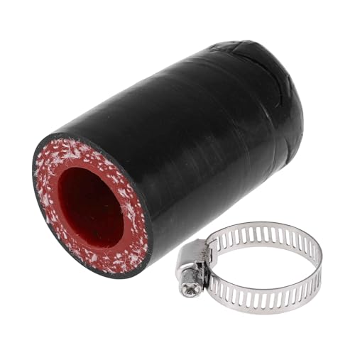 A ABSOPRO 9/15" 14mm ID Silikon Gummischlauch Endkappe 4-lagiges Polyester für Kühlmittel Turbo Bypass Ventil Vakuum 30mm Schwarz Außen und Rot Innen von A ABSOPRO