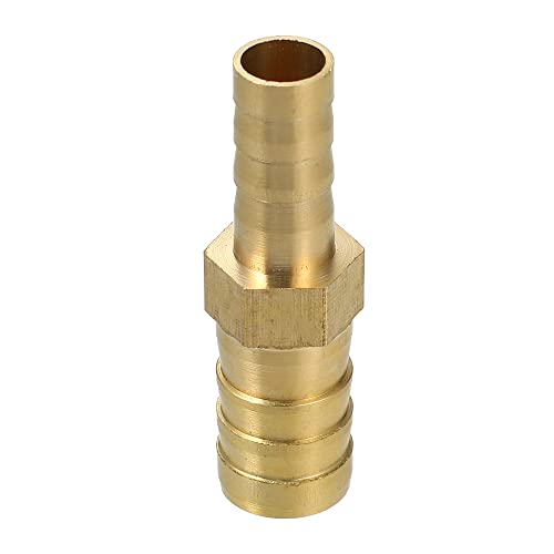 A ABSOPRO Schlauchverbinder 12mm x 8mm Messing Schlauchtülle Anschlussstück Gerader Widerhaken Verbinder Luft Gas Wasser Kraftstoff von A ABSOPRO