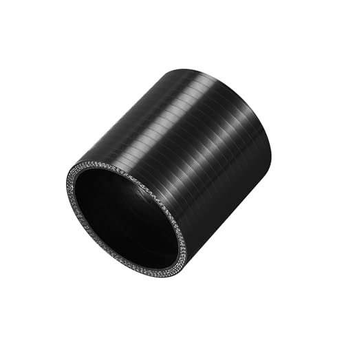 A ABSOPRO Silikonschlauch Gerader Silikonverbinder Ladeluftschlauch ID 63mm Universal Ladeluftkühler Auto Turboschlauch Verbinder Schwarz Artikelaustausch von A ABSOPRO
