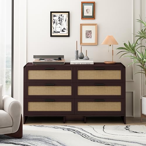 A ALFRESCOOL 130CM Arc Shaped Corner Cabinet, 6-Drawers Rattan Storage Cabinet Rattan Drawer, for Living Room Bedroom,and Kitchen,Brown A ALFRESCOOL 130CM Arc Shaped Corner Cabinet, 6-Drawers Rattan Storage Cabinet Rattan Drawer, for Living Room Bedroom,and Kitchen,Brown von A ALFRESCOOL