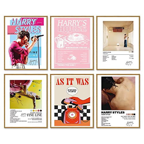 Harry Styles Poster Geschenke 8x10 Zoll Leinwanddrucke Ungerahmt Satz von 6 Musik Poster für Raum Ästhetische Wand Dekor Taylor Swift Poster Leinwand Wandkunst von A ART·ZONE