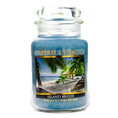 A Cheerful Giver - Island Breeze Duftkerze im Glas (680 g) mit Deckel und naturgetreuem Duft von A Cheerful Giver