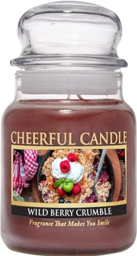A Cheerful Giver - Wild Berry Crumble - 24oz Scented Candle Jar - Cheerful Candle -135 Hours of Burn Time, Candles Gifts for Women von A Cheerful Giver