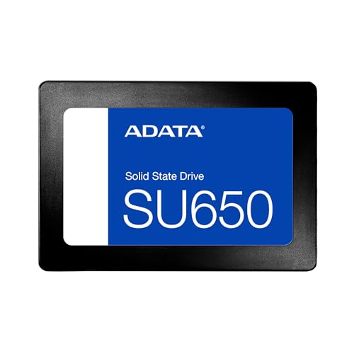 ADATA Ultimate SU650 Interne Solid State Drive 480 GB 3D-NAND SSD-Festplatte, schwarz von ADATA