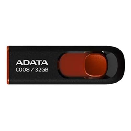 ADATA 32GB USB-Stick C008 Slider USB 2.0 schwarz rot ADATA 32GB USB-Stick C008 Slider USB 2.0 schwarz rot von ADATA