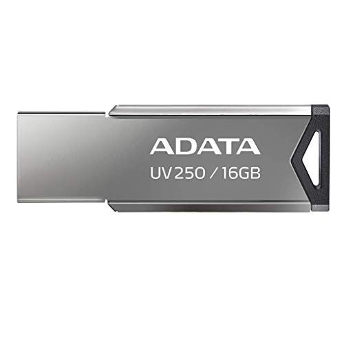 ADATA UV250 16GB USB-Flash-Laufwerk USB Type-A 2.0 Silber – USB-Flash-Laufwerke (16 GB, USB Type-A, 2.0, ohne Kappe, 5,6 g, Silber) von ADATA