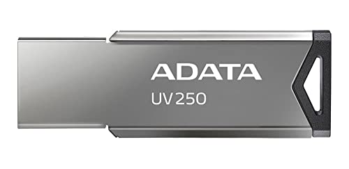 ADATA UV250 32GB USB-Flash-Laufwerk USB Type-A 2.0 Silber – USB-Flash-Laufwerke (32 GB, USB Type-A, 2.0, ohne Kappe, 5,6 g, Silber) von ADATA