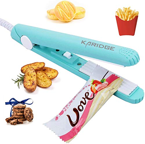 Folienschweißgerät Mini, Küche Gadget Bag Sealer Handheld-Heißsiegelgerät Verschlussgerät für Beutel Spänesäcke Plastiktüten Lebensmittellagerung Snack Tüten Schweissgerät (Mintgrün) von A-HEYIDA