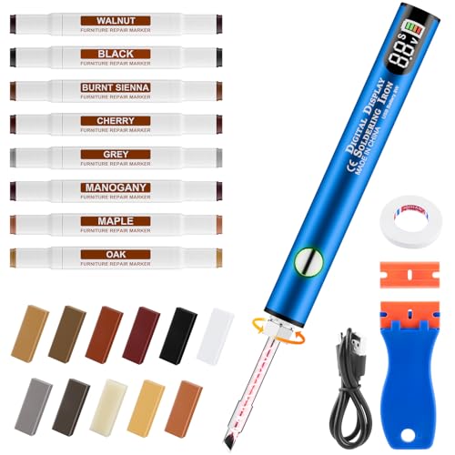 Laminat Reparaturset für Kratzer und Beschädigungen, 11 Farben Hartwachs für Holzkitt Loch Ausbessern Möbel Arbeitsplattet Reparatur Set Laminat Reparaturset für Kratzer und Beschädigungen, 11 Farben Hartwachs für Holzkitt Loch Ausbessern Möbel Arbeitsplattet Reparatur Set von A-HEYIDA