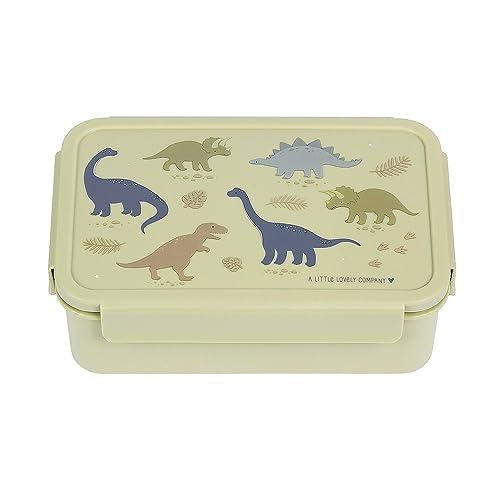 A little lovely Company Bento-Lunchbox mit 3 Fächern, Motiv Dinosaurier von A LITTLE LOVELY COMPANY